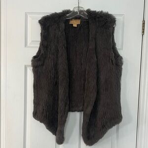 Gorgeous Rabbit Fur Vest - Dark Gray